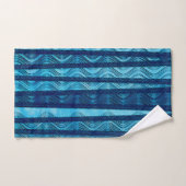 Blauw Retro Golf Uniek Cool Patroon Bad Handdoek (Handdoek)