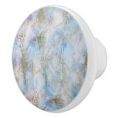 BLAUW RETRO MARMER AANGEPAST KERAMISCHE KNOP (Rechts)