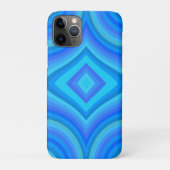 Blauw retro patroon Case-Mate iPhone case (Achterkant)