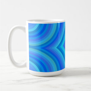 Blauw retro patroon koffiemok