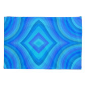 Blauw retro patroon kussensloop (Achterkant)