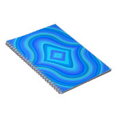 Blauw retro patroon notitieboek (Rechterzijde)