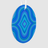 Blauw retro patroon ornament (voorkant)