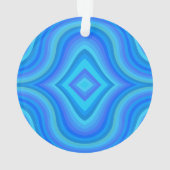 Blauw retro patroon ornament (achterkant)