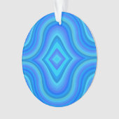 Blauw retro patroon ornament (voorkant)