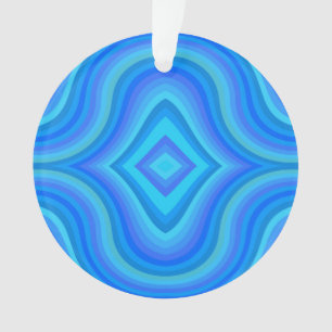 Blauw retro patroon ornament
