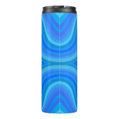 Blauw retro patroon thermosbeker (Achterkant)
