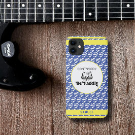 Blauw Retro Water Patroon Otter Kano Aangepaste Na Case-Mate iPhone Case