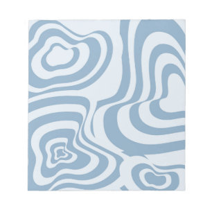 Blauw Retro Wervelend Groovy Y2K Patroon Notitieblok