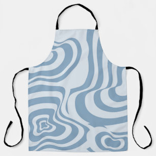Blauw Retro Wervelend Groovy Y2K Patroon  Schort