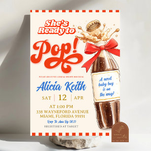 Blauw Retro Ze staat klaar om te barsten Boog Jong Kaart