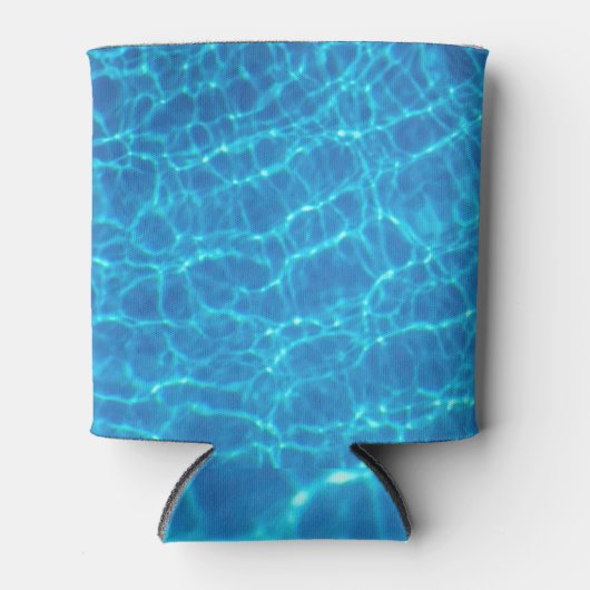 Blauw rimpelwater Achtergrond, zwempoolwater Blikjeskoeler (Voorkant)