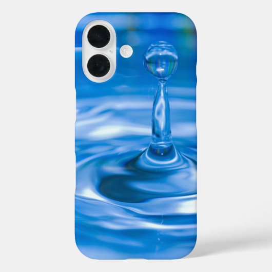 blauw rimpelwater met druppeltje Case-Mate iPhone case (Achterkant)