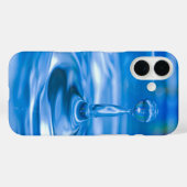 blauw rimpelwater met druppeltje Case-Mate iPhone case (Achterkant (horizontaal))