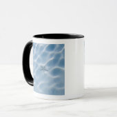 Blauw rimpelwater met zeester mok (Voorkant links)