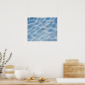 Blauw rimpelwater met zeester poster (Keuken)