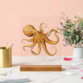 Blauw-Ringige Octopus Desk Sign Acryl Bord (Huwelijk)