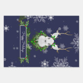 Blauw rioolpapier voor rendieren inpakpapier vel (Voorkant 2)