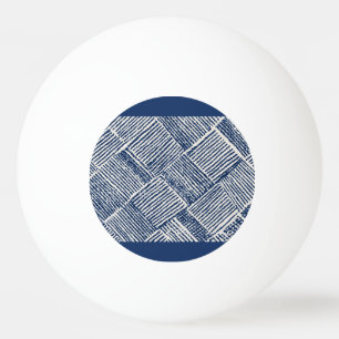 Blauw Ritme Geometrisch Lijnpatroon Ping Pong Pingpongbal