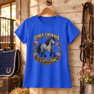 Blauw-roan American Bashkir Curly Moed en Chaos T-shirt