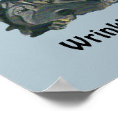 Blauw "Rockin" Mijn rimpels zwarte Sharpei-Poster Poster (Hoek)