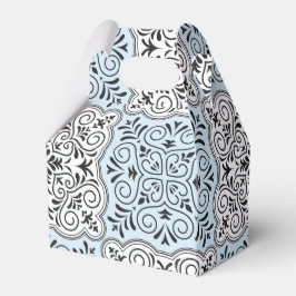 Blauw Rococo patroon bloemrijk Bedankdoosjes