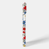 Blauw Rode en Gele Ditsy Bloemen Monogram Case-Mate iPhone Case (Achterkant / Rechts)
