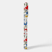 Blauw Rode en Gele Ditsy Bloemen Monogram Case-Mate iPhone Case (Achterkant / Rechts)