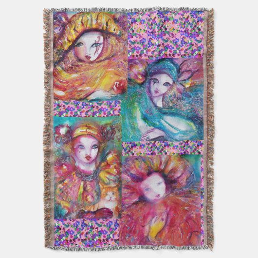 BLAUW-, RODE-, GEEL-, CARNIVAL-MASSA MET CONFETTI DEKEN (Voorkant Verticaal)