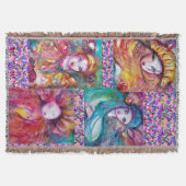 BLAUW-, RODE-, GEEL-, CARNIVAL-MASSA MET CONFETTI DEKEN (Voorkant)