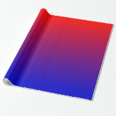 Blauw Rode Gradiënt Cadeaupapier (Uitgerold)