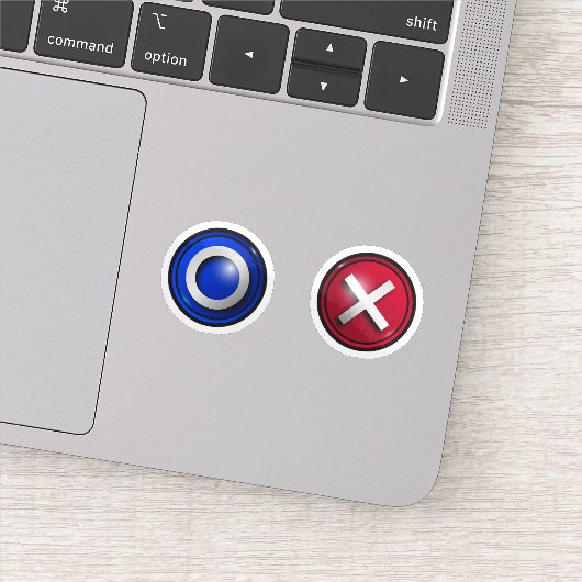 Blauw Rode Stemknoppen Sticker (Detail)