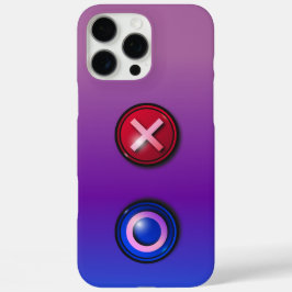 Blauw Rode Stemknoppen Verloop iPhone 16 Pro Max Hoesje