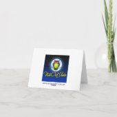 Blauw Rode Witte Damast Dank Je Kaart (Achterkant)