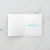 Blauw Rode Witte Damast Monogram Dank Je Kaart (Binnen)