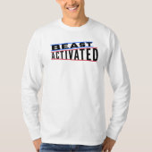 Blauw Rode Zwarte Beast Activated T-shirt met lang (Voorkant)