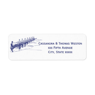Blauw Roeien Roeiers Bemanning Team Watersporten # Etiket