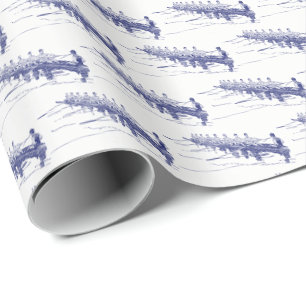 Blauw Roeien Roeiers Ploeg Team Watersport #3 Cadeaupapier