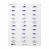 Blauw Roeien Roeiers Ploeg Team Watersport Etiket (Full Sheet)