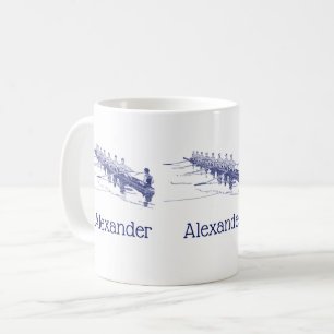 Blauw Roeien Roeiers Ploeg Team Watersporten #3 Koffiemok