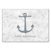 Blauw roestig anker trouwtafel kaart (Achterkant)