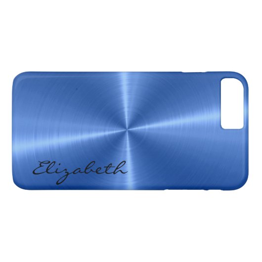 Blauw roestvrij staal Case-Mate iPhone case (Achterkant (Horizontaal))