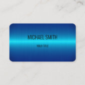 Blauw roestvrij staal visitekaartje (Voorkant)