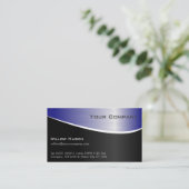 Blauw roestvrij staaleffect, Visitekaartje (Staand voorkant)