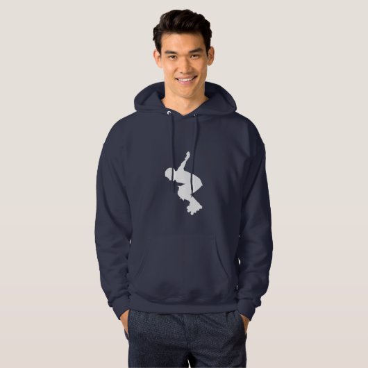 Blauw rolletje hoodie (Voorkant volledig)
