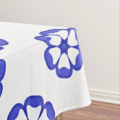 Blauw Rond Bloemmotief Tafelkleed (Voorbeeld)