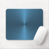 blauw rond geborsteld muismat (Met muis)