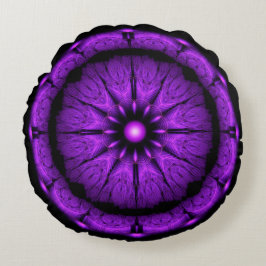 Blauw rond heilig fabuleus ornament kussen