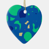 blauw rond keramisch ornament (Rechts)