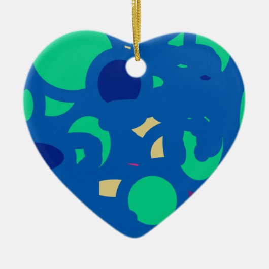 blauw rond keramisch ornament (Voorkant)